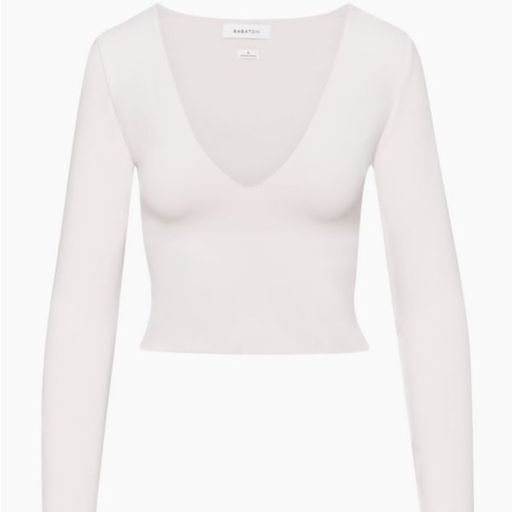 Babaton White Long Sleeve Top